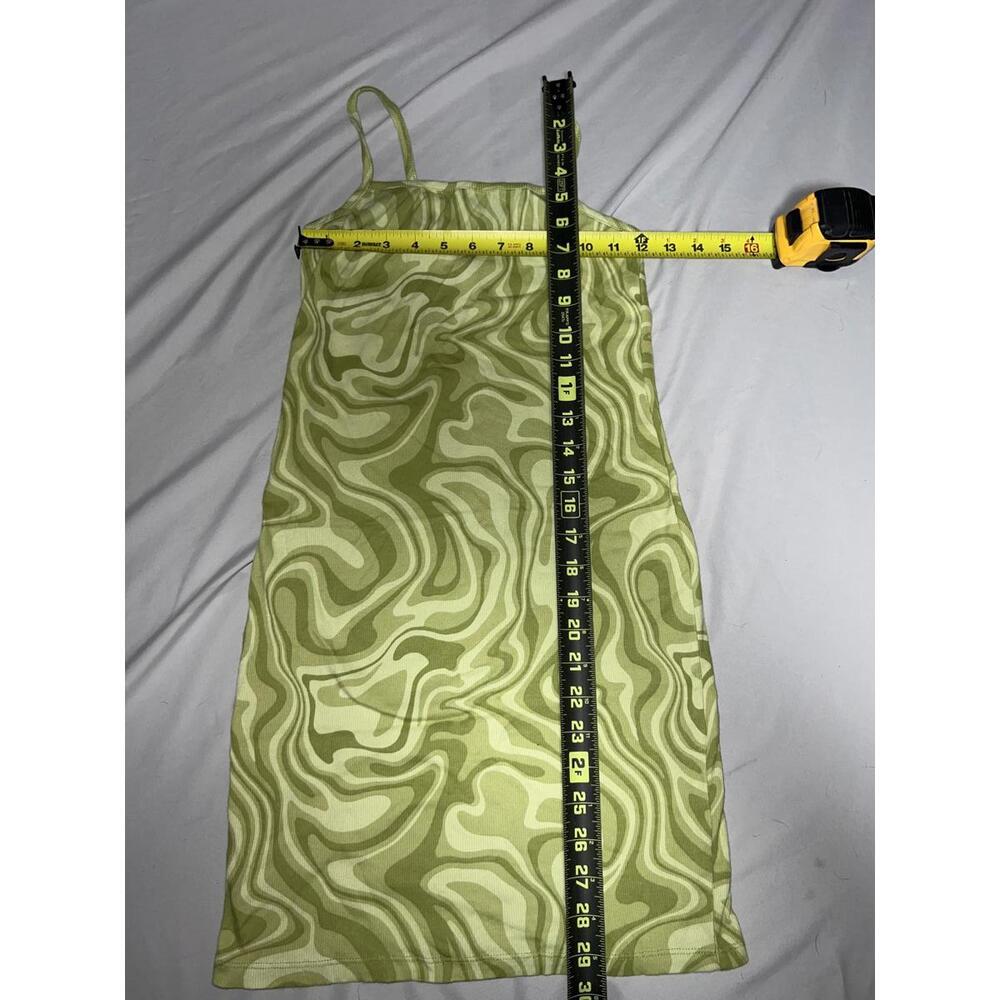 Forever 21 Green Patterned Spaghetti Strap Dress … - image 2
